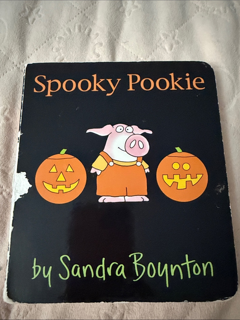 Spooky Pookie Pig Halloween book Sandra boynton- Black & Orange